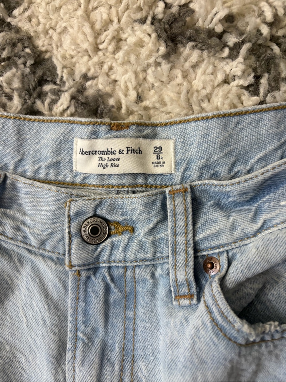 Abercrombie & Fitch Light Blue High-Rise Jeans
